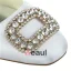 Classic Round Toe Mid Heels White Satin Pumps Bridal Wedding Shoes With Rhinestone