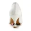 Chic Stiletto Heel Pumps Ivory Lace Bridal Wedding Shoes With Bow