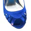 Komfortabel Peep Toe Pumps Blått Sateng Brudesko