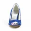 Komfortabel Peep Toe Pumps Blått Sateng Brudesko