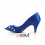 Komfortabel Peep Toe Pumps Blått Sateng Brudesko