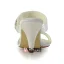 Fashion Strappy Heels Ivory Satin Bridal Wedding Shoes With Rhinestone