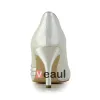 Classic Ivory Bridal Wedding Shoes 3 Inch Stilettos Heel Pumps