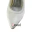 Enkle Elfenben Brudesko Satin Stiletter Pumps Med Glitter