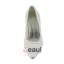 Enkle Elfenben Brudesko Satin Stiletter Pumps Med Glitter
