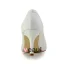 Enkle Elfenben Brudesko Satin Stiletter Pumps Med Glitter