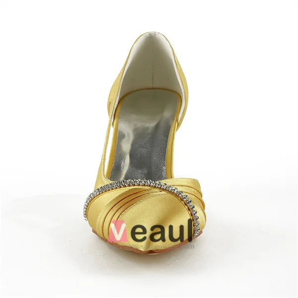 gold satin dress shoes Men Tuxedo Shoes MSD-Ava – Men Suits Direct main image 0