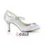 Beautiful Bridal Wedding Shoes 3 Inch Heels Pumps With Rhinestone Bow