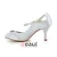 Beautiful Bridal Wedding Shoes 3 Inch Heels Pumps With Rhinestone Bow