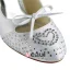 Chic White Bridal Shoes 3 Inch Heel Pumps Wedding Shoes With Rhinestone