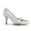 Chic White Bridal Shoes 3 Inch Heel Pumps Wedding Shoes With Rhinestone