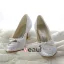 Chic White Bridal Shoes 3 Inch Heel Pumps Wedding Shoes With Rhinestone