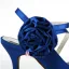 Chic Blue Bridal Shoes Open Toe 3 Inch Stilettos Heels Satin Strappy Pumps