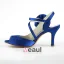 Chic Blue Bridal Shoes Open Toe 3 Inch Stilettos Heels Satin Strappy Pumps