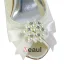 Belles Chaussures De Mariée Blanches Bout Ouvert Talons Aiguilles Dentelle Escarpins Avec Perles