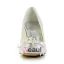 Belles Chaussures De Mariée Blanches Bout Ouvert Talons Aiguilles Dentelle Escarpins Avec Perles