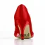 Klassisk Rød Brudesko Peep Toe Stiletter Satin Pumps