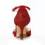 Sparkly Red Bridal Shoes Stiletto Heels Glitter Pumps Formal Shoes With Ankle Strap