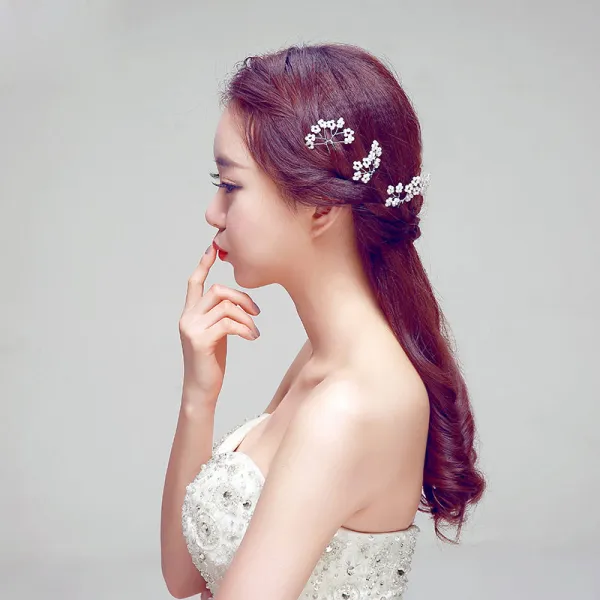 U-shaped Red Bridal Headpiece / Head Flower / Wedding Hair Accessories / Wedding Jewelry