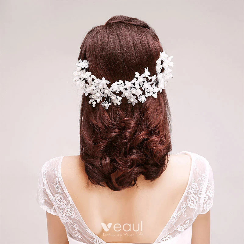 Veaul Handmade Lace Bridal Headpieces Head Flower Wedding Hair Accessories Wedding Jewelry