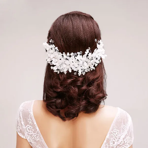 Lace Rhinestone Flowers Pearl The Bridal Headpieces /Head Flower / Wedding Hair Accessories / Wedding Jewelry