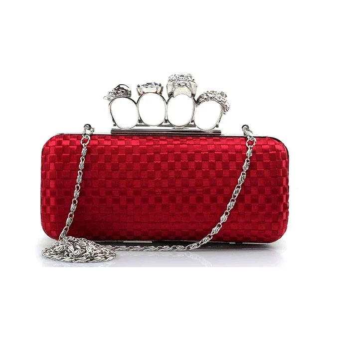 Big red clutch bag clearance