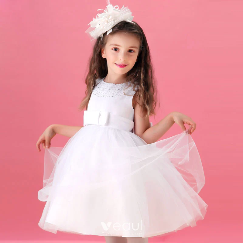 Vestido De Princesa Vestido Blanco Niña De Las Flores