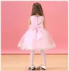 Rosa Blume Mädchen Prinzessin Kleid Mit Langen Ärmeln Kleid Kommunionkleider