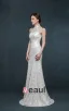 Witte Halter Zeemeermin Bruidsjurk