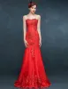 2015 Rot-nixe-spitze Bestickte Abendkleid Des Formalen Kleides