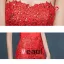 Dentelle Sirène Robe Rouge Brode De Robe De Soirée