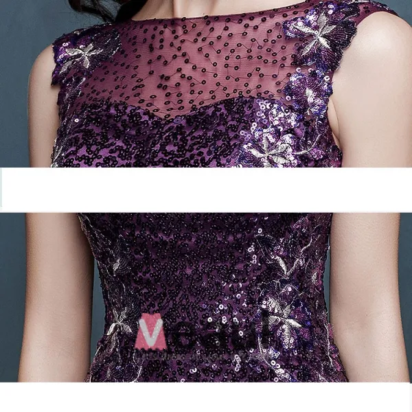 2015 Sleeveless Slim Fit Lace Sequins Long Evening Dress