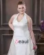 Satin Beading Ruffles V Neck Court Plus Size Bridal Gown Wedding Dress