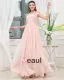 Une Epaule Plisse Fleur Sans Manches Zippee Etage Longueur Robe De Mousseline De Demoiselle D'honneur Femme
