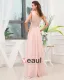 Une Epaule Plisse Fleur Sans Manches Zippee Etage Longueur Robe De Mousseline De Demoiselle D'honneur Femme