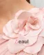 Une Epaule Plisse Fleur Sans Manches Zippee Etage Longueur Robe De Mousseline De Demoiselle D'honneur Femme