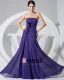 Chiffon Strapless Sleeveless Zipper Ruffle Floor Length Evening Dress