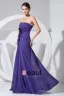 Chiffon Strapless Sleeveless Zipper Ruffle Floor Length Evening Dress