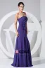 Chiffon Strapless Sleeveless Zipper Ruffle Floor Length Evening Dress