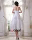 Charmant Fils De Satin Perles Ruffle Cherie Nuptiale Courte Robe De Mariage Robe