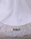 Off-Shoulder Organza Satin Beading Applique Cathedral Train Mermaid Wedding Dresses
