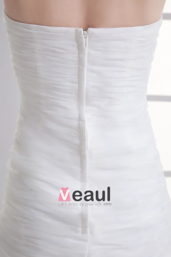 Fleur D'organza Ondule Train Tribunal Robe De Mariée Sirène Bustier