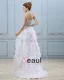 Court Train V-Neck Applique Layered Mini Wedding Dresses