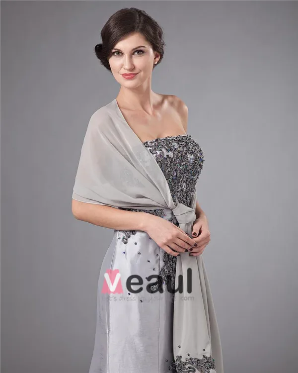 Satin Strapless Applique Trumpet Floor Length Mothers of Bride Guests Dresses