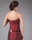 Taft Strapless Knie Lengte Moeder Van De Bruid Jurken Gasten