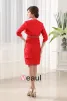 Strapless Korte Mouw Kralen Gelaagde Korte Lengte Moeder Van De Bruid Jurk