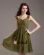 Elegant Strap Knee-Length Georgette Bridesmaids Dresses