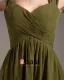 Elegant Strap Knee-Length Georgette Bridesmaids Dresses