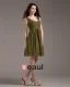 Elegant Strap Knee-Length Georgette Bridesmaids Dresses
