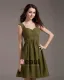 Elegant Strap Knee-Length Georgette Bridesmaids Dresses